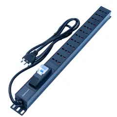 ATLANTICSWIRE - PDU Para Rack 12 Tomas Vertical Con Proteccion Certificado SEC