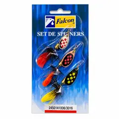 FALCON CLAW - Kit Spinner con Mosca 3 Unidades WDX/3016 – 3,5 g y 4 g para Pesca en Río y Lago