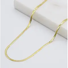 GENERICO - Cadena ORO LAMINADO 14K TEJIDO SERPIENTE 60cm