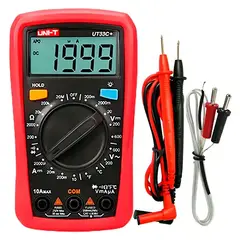 UNI T - Multímetro digital UNI-T UT33C+ 600V AC/DC medición de temperatura CAT II 600V
