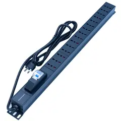 ATLANTICSWIRE - PDU Para Rack 15 Tomas Vertical Con Proteccion Certificado SEC