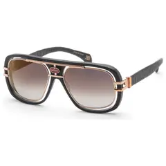BUGATTI - Lentes de sol Matte Black Rose Gold para hombre 56 mm Negro modelo 07-MBK-RG