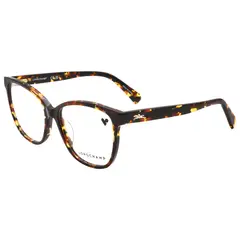 LONGCHAMP - Lentes ópticos Fashion Dark Havana para mujer 53 mm Negro modelo LO2687-242