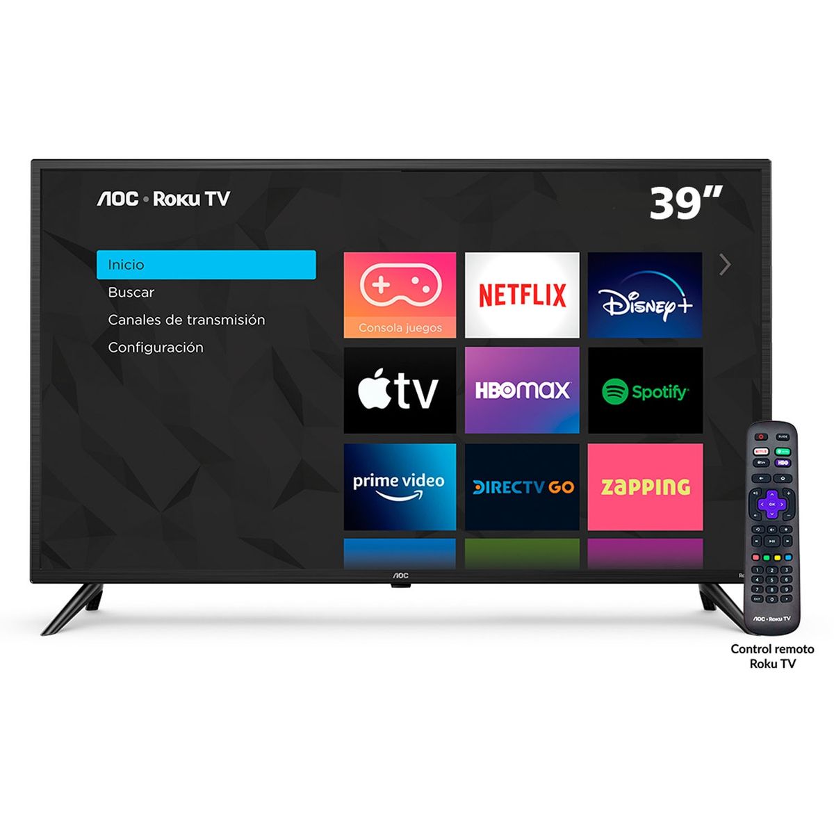 AOC - TV LED 39" HD Smart TV Roku AOC