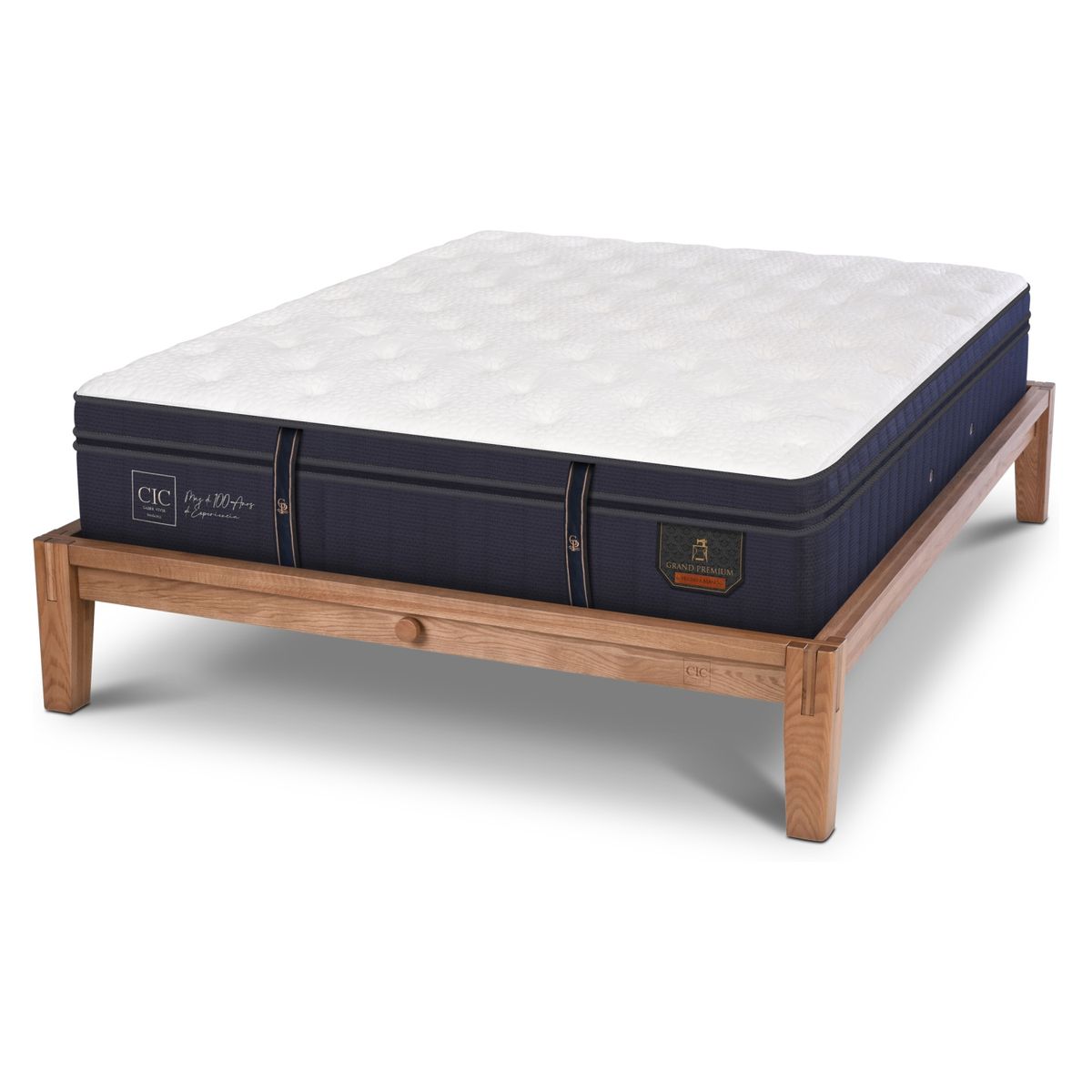 CIC - Cama Oak Grand Premium King X 2.11Mt Base Normal Cic