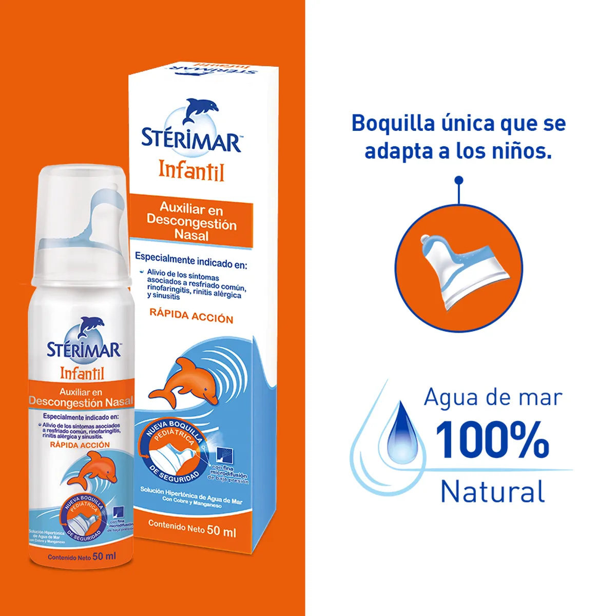 STERIMAR - Stérimar Infantil 50ml desde los 3 meses Spray Limpieza Nasal