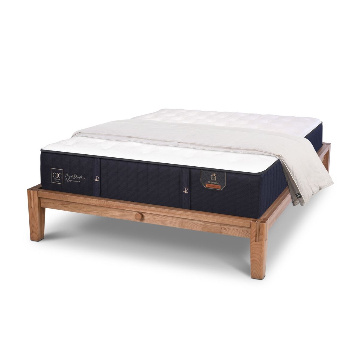 CIC - Cama Oak Premium 2P Pl 15Ganso Cic