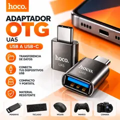 HOCO - Adaptador OTG UA5 USB a USB-C para Celular y Tablet
