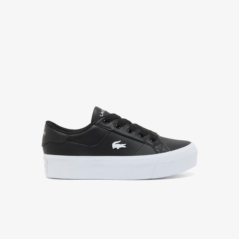 Zapatillas De Mujer Ziane Platform De Cuero Negro