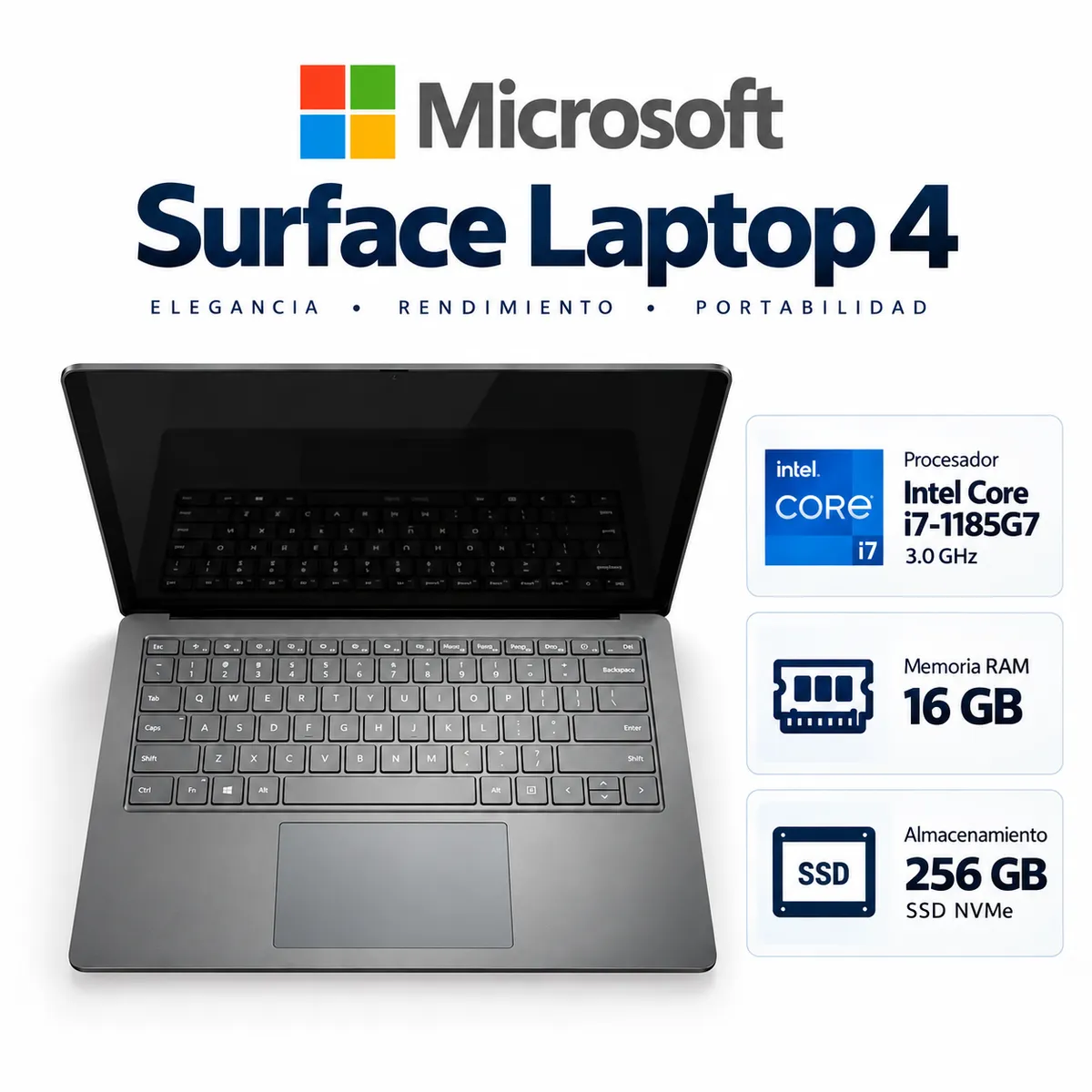 MICROSOFT - Microsoft Surface Laptop 4 I7 16gb Ram 256gb Ssd
