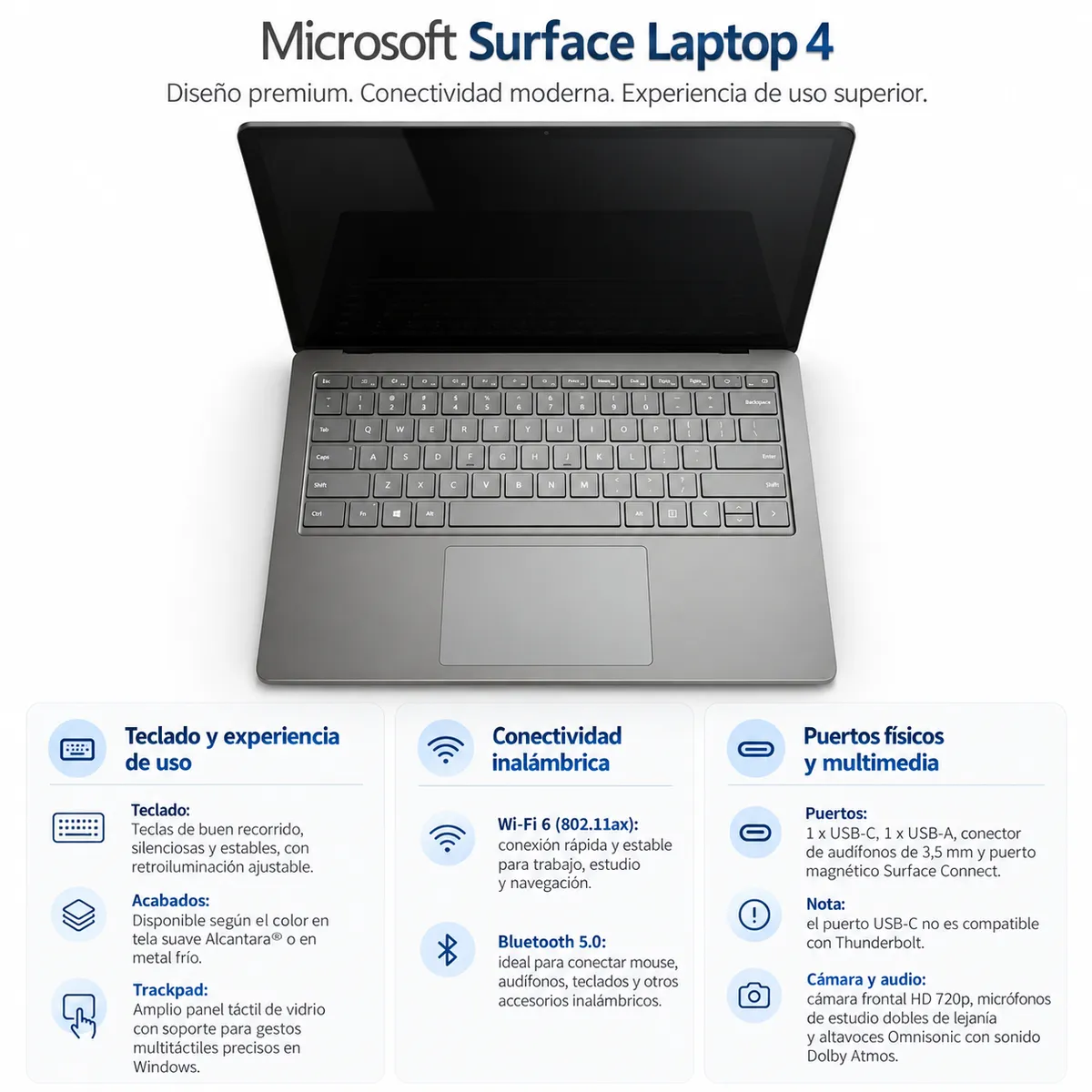 MICROSOFT - Microsoft Surface Laptop 4 I7 16gb Ram 256gb Ssd