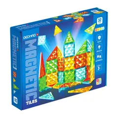 GEOMAG - Juego de Creacion Magnético Tiles Gems 32 piezas