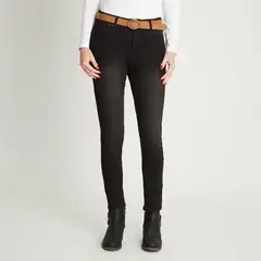 LORENZO DI PONTTI - Skinny Jeans Negro Con Cinturón