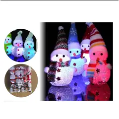 THIS IS FELIZ NAVIDAD - Pack 12 Muñecos Navidad Luces Led Muñecos De Navidad 15x7cm a pila