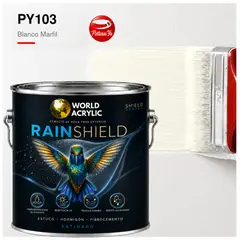 KENT - Pintura Esmalte Siliconada Exteriores – Muros, Fachadas y Impregna Maderas - 4L - Blanco Marfil