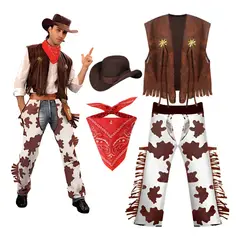 GIOIO - Conjuntos Traje Western Vaquero Ropa De Cosplay Festivo