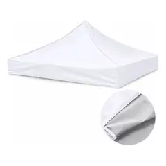 GENERICO - Lona de Repuesto para Toldo Plegable 2x2 m Tela Oxford Blanca con Capa UV
