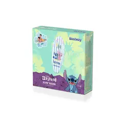 BESTWAY - Tabla De Surf 114x46cm Stitch Inflable Celeste Y Blanco