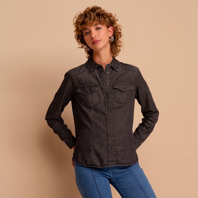 ONLY - Blusa Denim Mujer