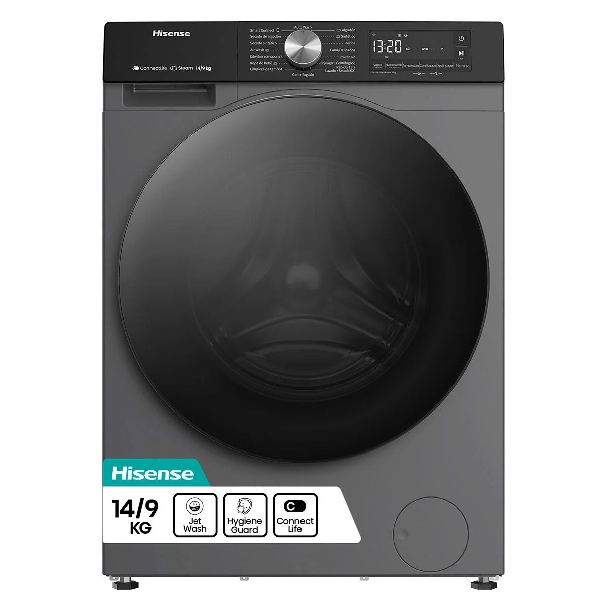 HISENSE - Lavadora Secadora Hisense WD3S1443BT2 14/9 Kg Titanium