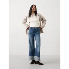 BANANA REPUBLIC - Jeans Mujer Tiro Alto Wide Leg Azul