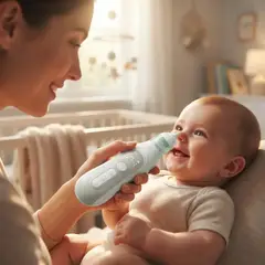 BABYLUNA - Aspirador Nasal Eléctrico Bebé Saca Mocos Recargable Luz Gris