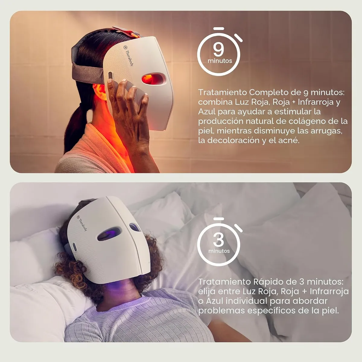 THERABODY - Mascara facial LED TheraFace Mask Glo