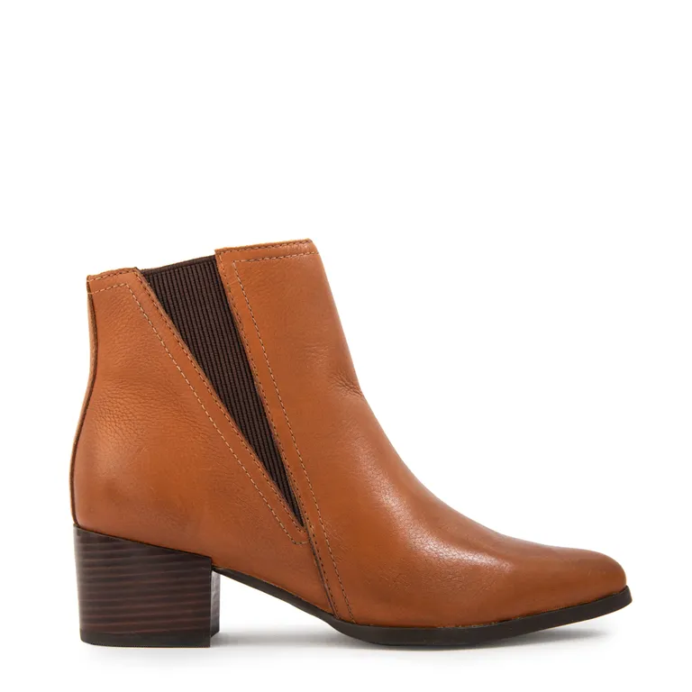Botin fernanda cuero camel