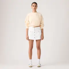 LEVIS - Falda Mujer Button Front Skort Blanco