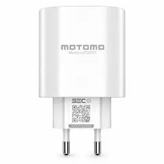 MOTOMO - Cargador de Pared 20W USB-C Carga Rápida Blanco