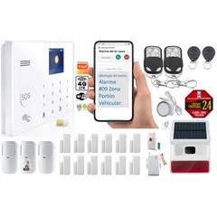 CASA TUYA - Alarma GSM 4g WIFI Google HomeAlexa Sirena Solar 110db Casa Grande