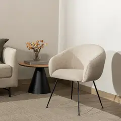 AMOBLE - Poltrona Vanersburg Beige