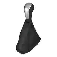 GENERICO - Perilla de Palanca de Cambios 5 Velocidades con Funda Chevrolet Matiz Spark M300 2011-2016 Plateado