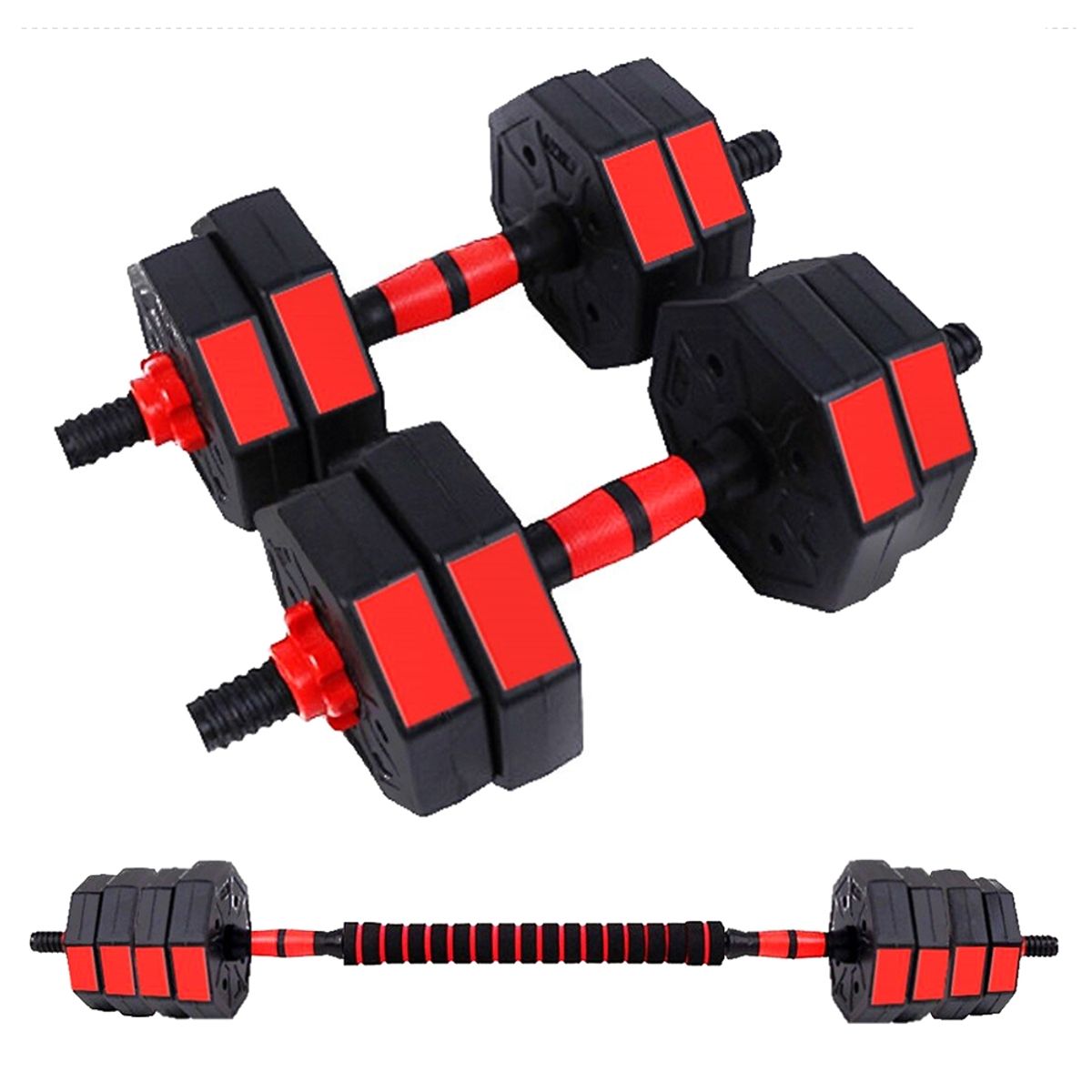 FITNICS - Mancuernas Ajustables 10Kg Barra Set 2