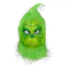 TODODISFRACESCHILE - Mascara Del Grinch Navideño Halloween Latex y Pelos