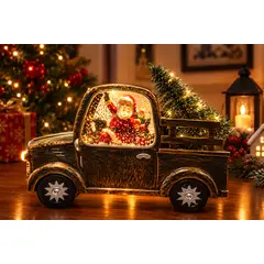 GENERICO - Adorno Navidad Centro de Mesa Con Luz Y Sonido Diseño Camioneta Navideña