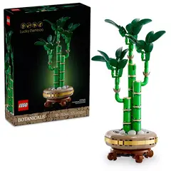 LEGO - Botanicals Bambú de la Suerte 10344; Idea de Regalo; Planta de Decoración; Incluye Modelo de Bambú con Tres Tallos, Maceta y Base Armables