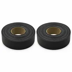 GENERICO - Pack 2 Cinta Privacidad 4,7cm X 60 M + 100 Broches Casa Viva Negro 4.7 Cm