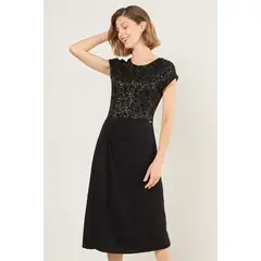 MA GRIFFE - Vestido Largo Mujer Negro