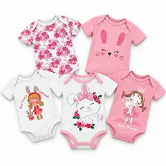 TEDMIMAK - Set 5 Bodys Manga Corta 3/6 Meses Best Friends!