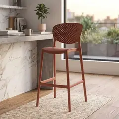 TUHOME - Taburete Alto Rio Terracota 103,0x49,0x48,0 Cm