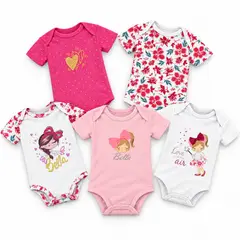 TEDMIMAK - Set 5 Bodys Manga Corta 18/24 Meses Love