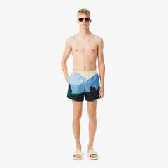LACOSTE - Traje De Baño Hombre De Secado Rápido Multicolor