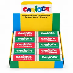 CARIOCA - Expositor 20 Gomas de Borrar Rectangulares