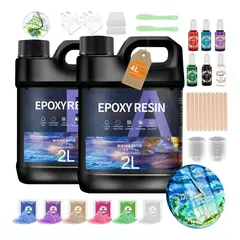 SMARTY - Resina Epoxica 11 Ultra Transparente 4 Litros Mas Pigmentos