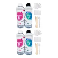 SMARTY - Pack 2 Resinas Epoxica Cristal Transparente 11, 472ml X 2