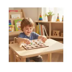 GENERICO - JUEGO DIDACTICO MONTESSORI 2 EN 1 - ANIMALES Y NUMERO