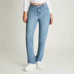 ACUARELA - Jeans Rigido Fit Recto Básico Celeste