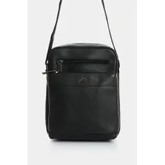 VELEZ - Vélez Cartera Bandolera De Cuero Para Hombre Grecia 2 Negro