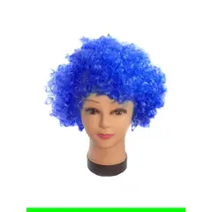 GENERICO - Peluca Afro 100Gr Azul Rey X 1 Unidad